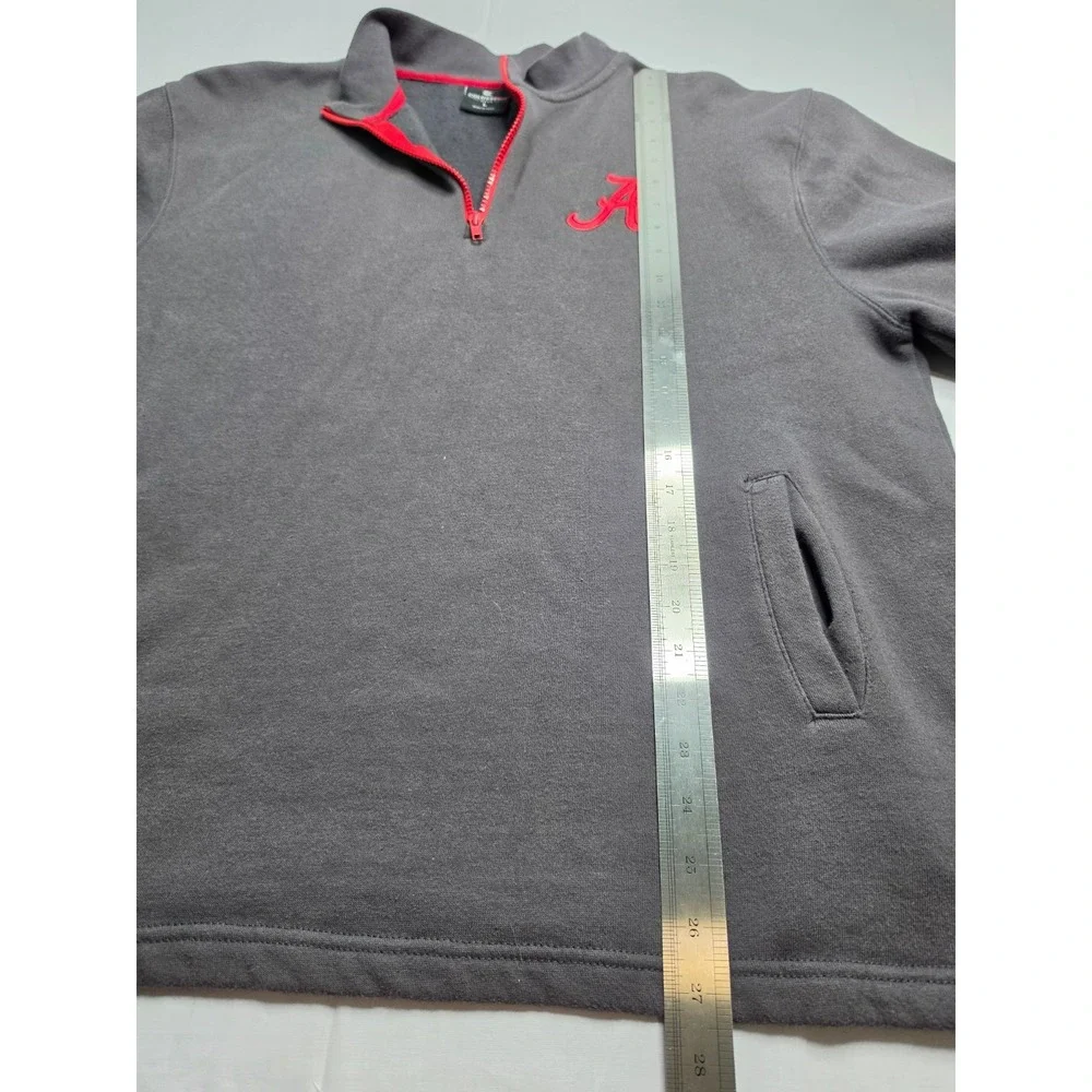 Colosseum Alabama Crimson Tide Sweatshirt Men's Large Charcoal Gray Quarter Zip